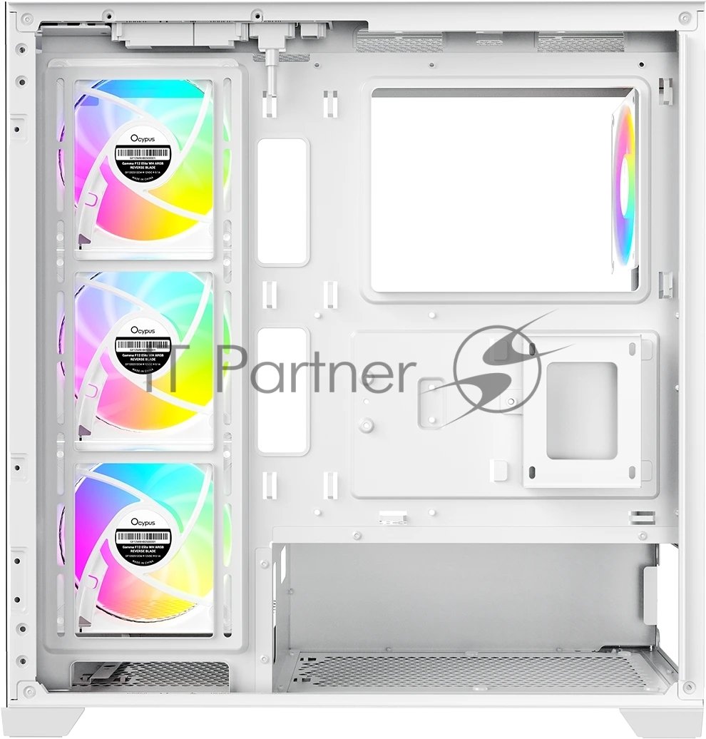 Компьютерный корпус Ocypus Gaммa C72 WH ARGB ATX/win/white/4 ARGB fans/no PSU/Tempered Glass