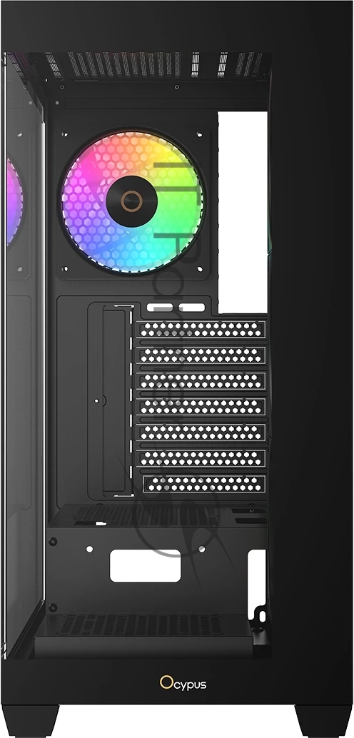 Компьютерный корпус Ocypus Gaммa C72 BK ARGB ATX/win/black/4 ARGB fans/no PSU/Tempered Glass