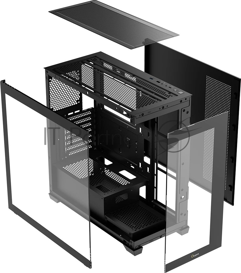 Компьютерный корпус Ocypus Gaммa C72 BK ARGB ATX/win/black/4 ARGB fans/no PSU/Tempered Glass