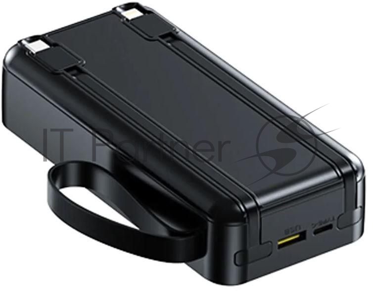 Портативный аккумулятор AKSBERRY (6900290870014) E201 Lines PD22.5W with cabels 20000 mAh черный