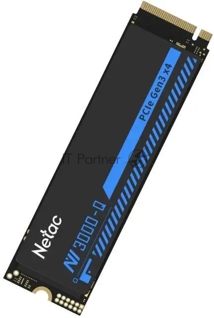 Накопитель SSD Netac NV3000 512Gb M.2 2280, PCI-E 3.0 x4, 3D NAND, 3000/1200MBs, NVMe, heatsink