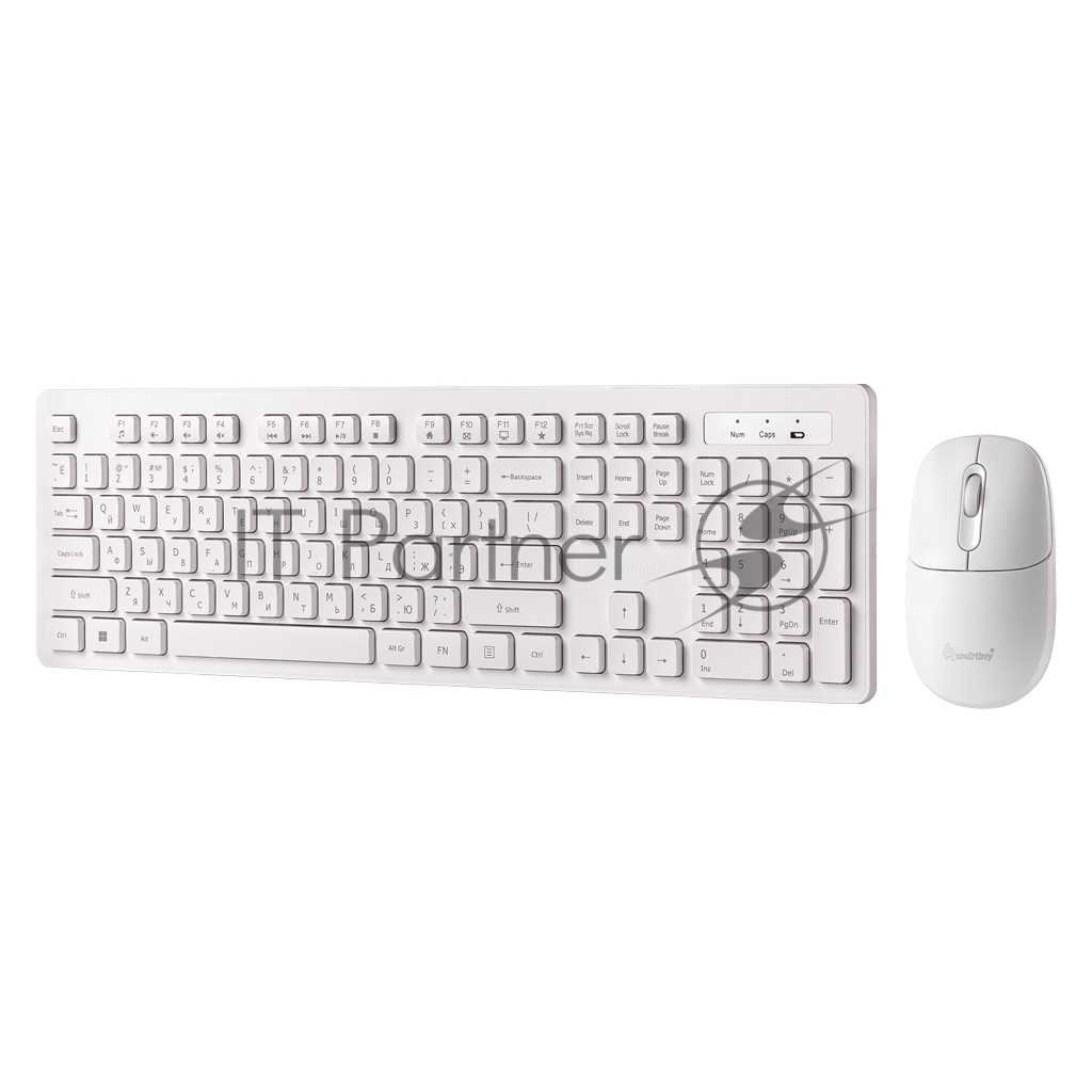 Комплект клавиатура+мышь Smartbuy 105AG беспроводной, USB, 1200 DPI, белый