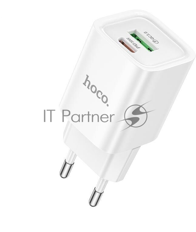 Сетевое зарядное устройство HOCO C149A 1USB+1Type-C 3.0A PD 30W+QC3.0, белый