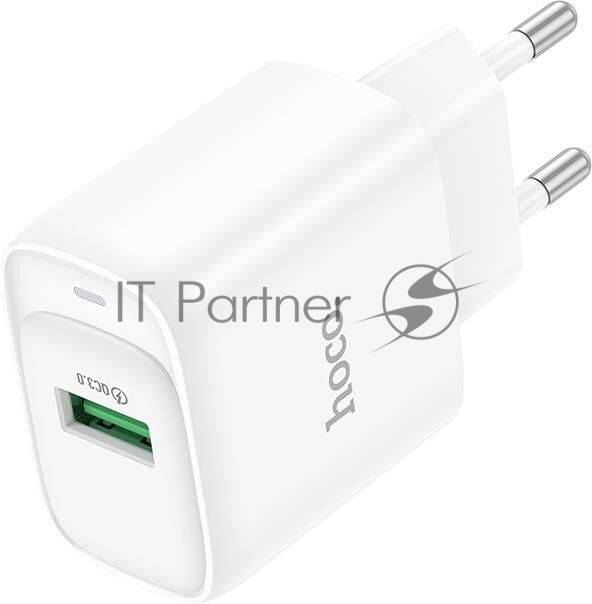 Сетевое зарядное устройство HOCO C140A 1USB 3.0A QC3.0, белый