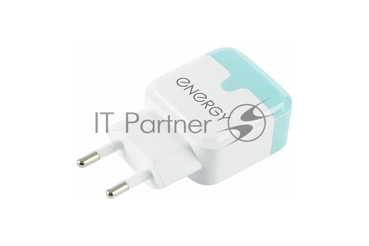 Сетевое зарядное устройство ENERGY ET-33, 2 USB разъема, 2,1А, белый (104291)