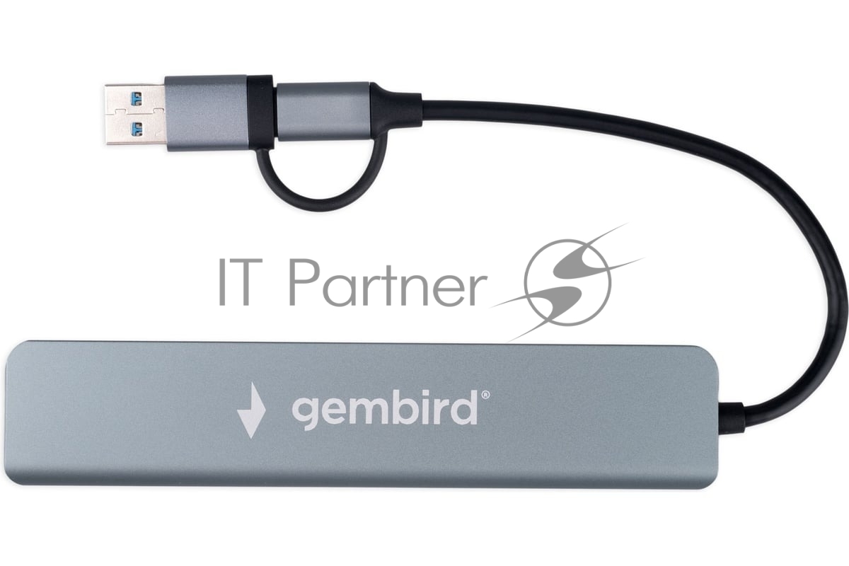 USB-концентратор Gembird UHB-C445, USB/USB Type С, USB 3.0, 4хUSB 2.0, USB Type-C, USB