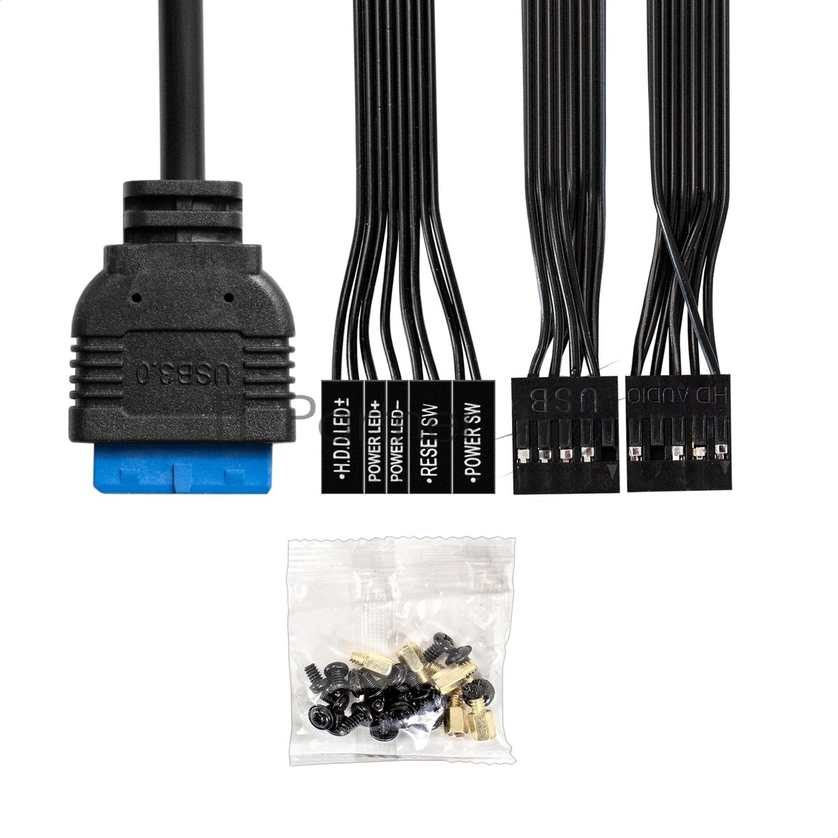 Компьютерный корпус Minitower ExeGate BAA-303MU-UNS500 (mATX, БП UNS500 с вент. 12см, 2*USB+1*USB 3.0, HD Audio, черный)