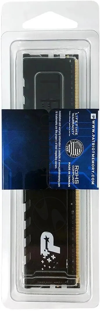 Оперативная память Patriot Signature Premium, DDR4, 8GB (1x8GB), 3200 MHz, CL22, с радиатором, чёрный
