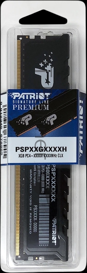 Оперативная память Patriot Memory PSP416G2666H1, DDR4, 16 ГБ, 2666 МГц, DIMM, радиатор