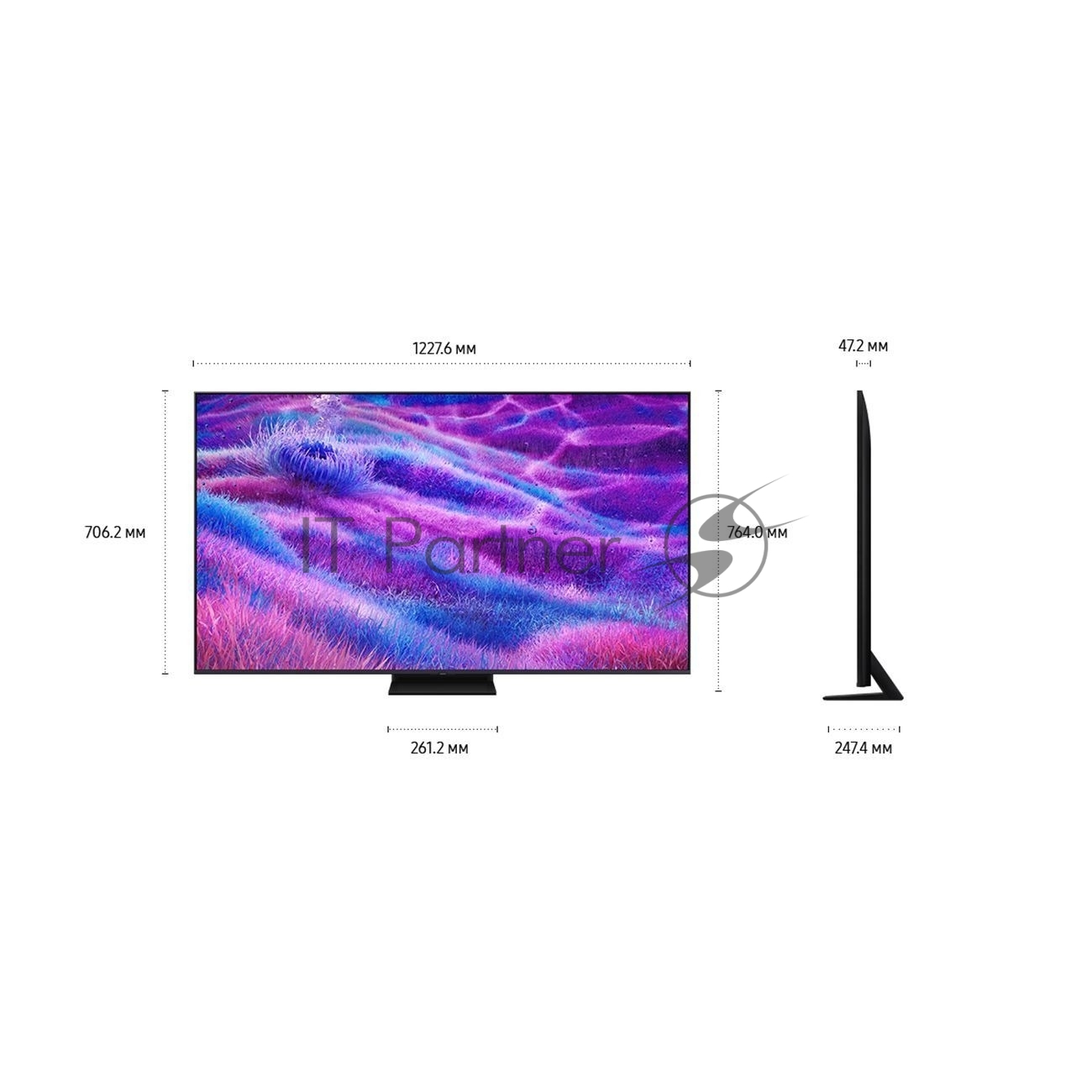 Телевизор Samsung 55" QE55QN80FAUXRU серебристый QLED 4K UHD 120Hz Smart TV