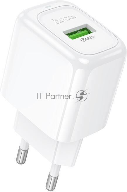 Сетевое зарядное устройство HOCO (6942007631457) CS52A 1USB 3.0A QC3.0 18W, белый