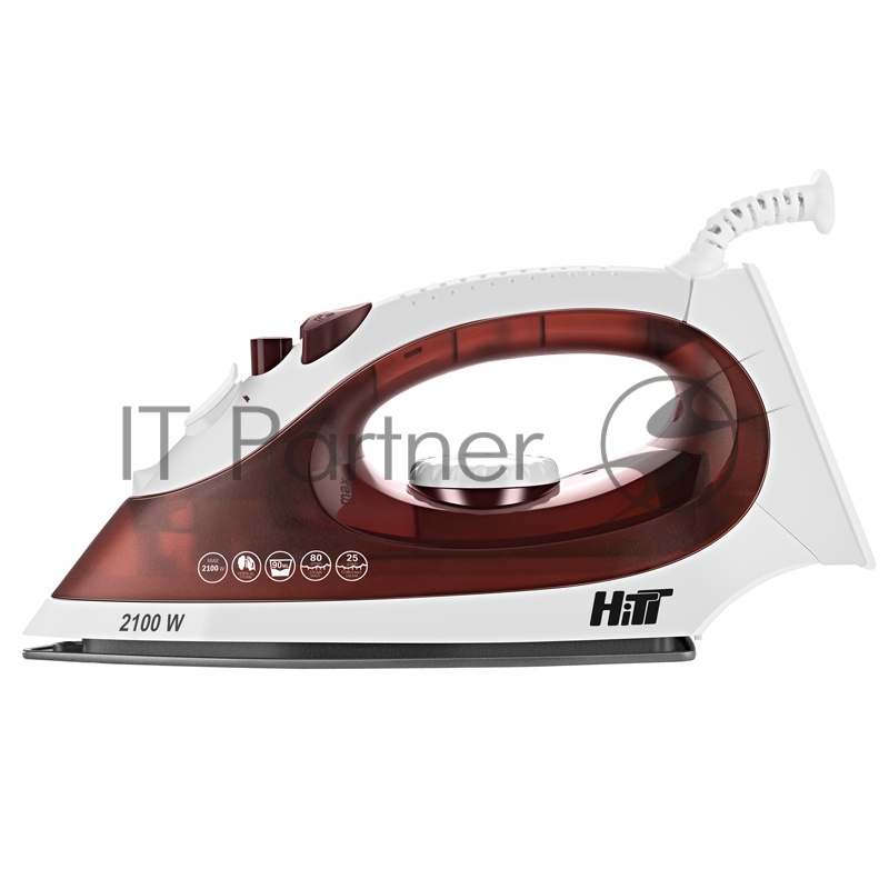 Утюг HITT HT-5111 коричневый/белый, 2100 Вт, 25 г/мин, 80 г/мин, 90 мл