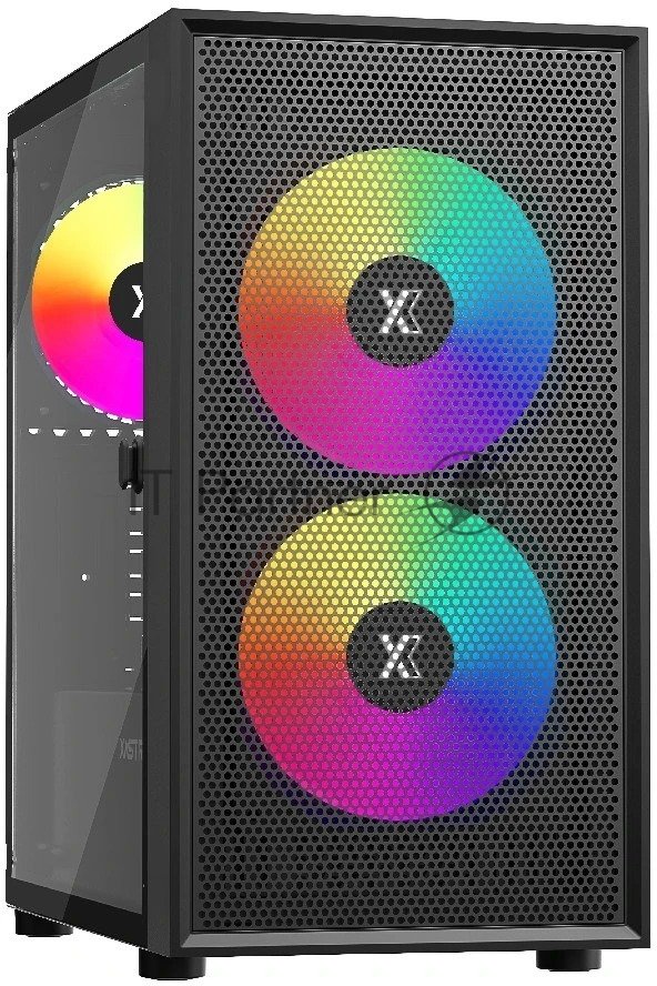 Компьютерный корпус XASTRA A305M 3ARGb Black mATX/Mesh/tempered glass/2x140мм + 1x120мм ARGb PWM fans/Door/ A305M-2FC14A-1FC12A-D