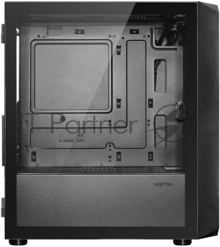 Компьютерный корпус XASTRA A303M 3ARGb Black mATX/Mesh/ tempered glass / 2x140мм + 1x120мм ARGb PWM fans/ Door/ A303M-2FC14A-1FC12A-D