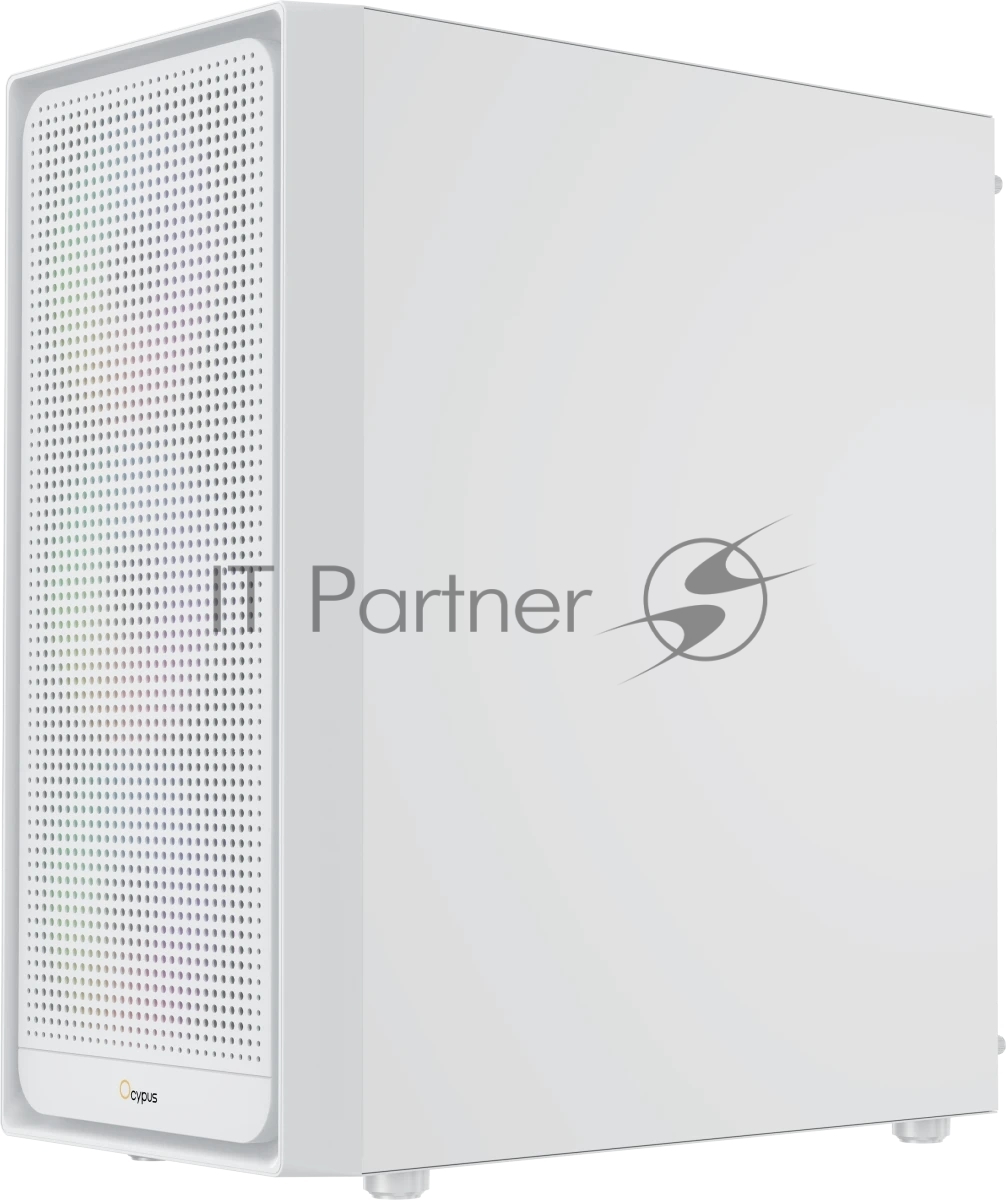 Корпус Ocypus Gamma C50 WH ARGB, Mini-Tower, белый, 4 x 120 мм