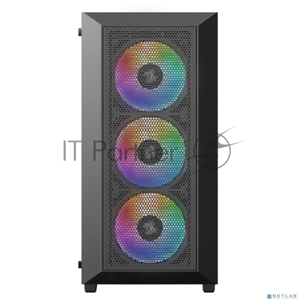 Компьютерный корпус XASTRA A406 4ARGB Black ATX/Mesh/tempered glass/4x120мм ARGB PWM fans/A406-4FC12A
