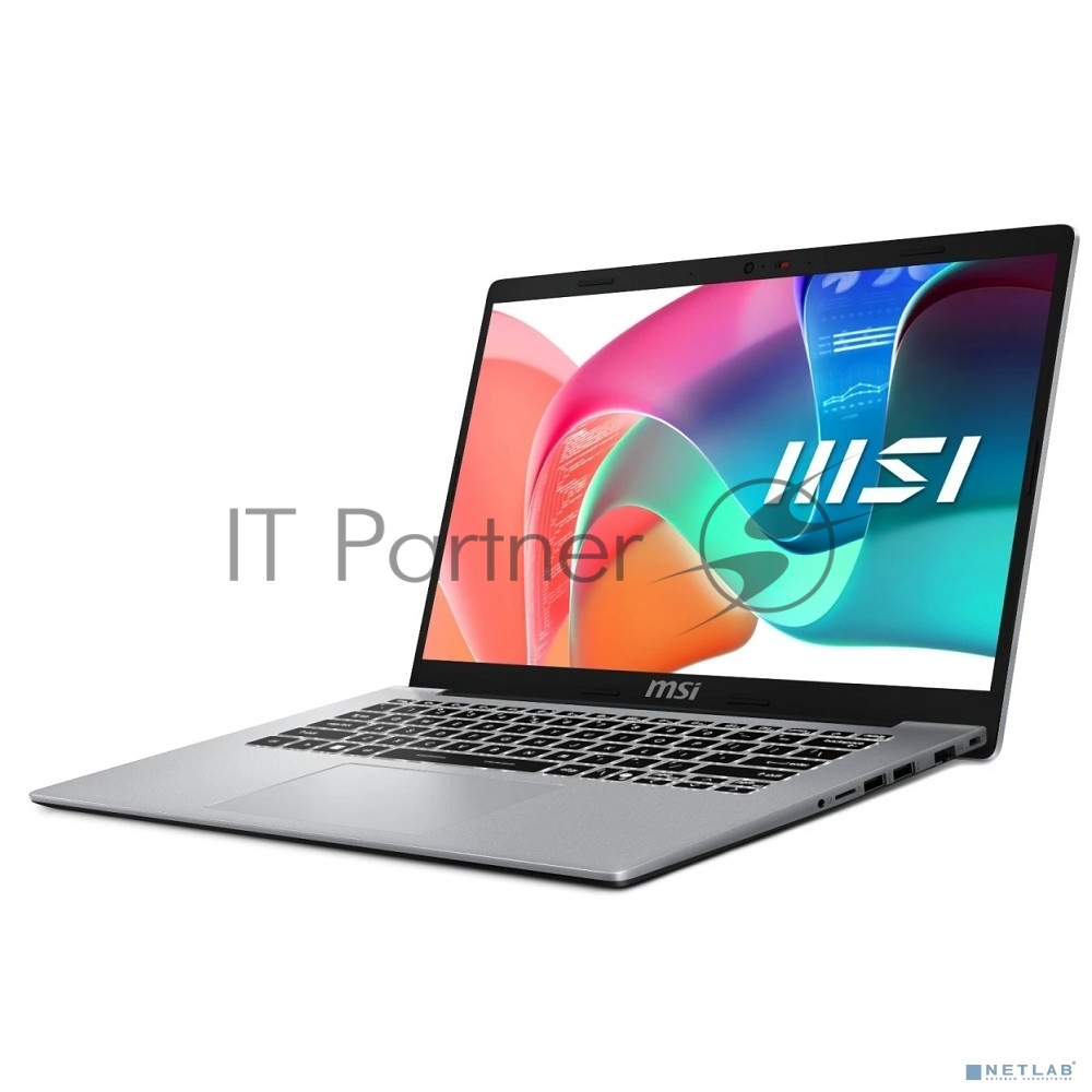 Ноутбук MSI Modern 14 F1MG Core 5 120U 14" FHD (1920x1080),IPS, DDR4 16Gb (8Gbx2),512Gb SSD Intel Graphics,backlight,46.8Wh,1.5kg,1y,Dos,Platinum Gray