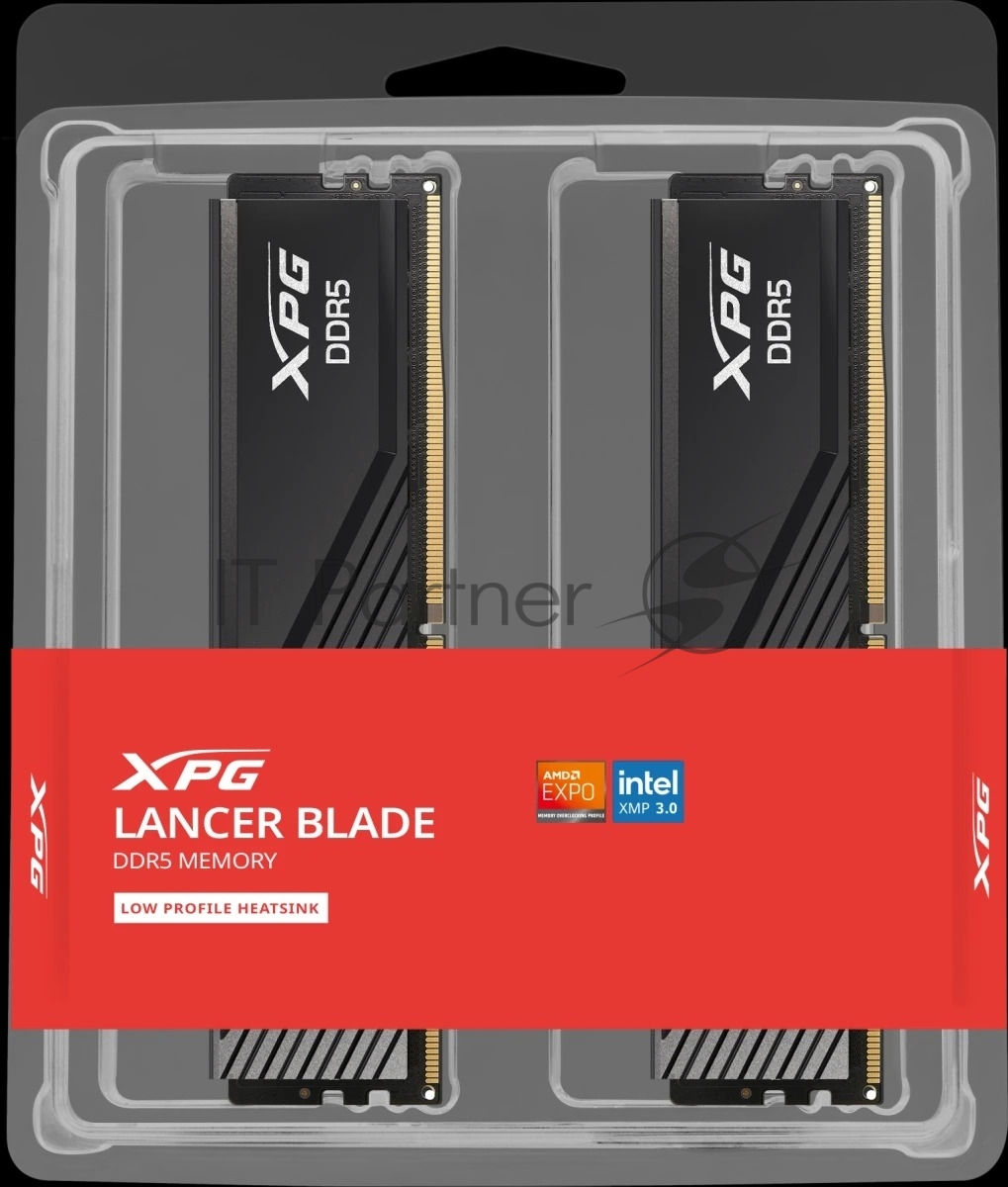 Оперативная память XPG Lancer Blade, DDR5, 32GB (2x16 GB), 6000 MHz, CL36, радиатор, черный