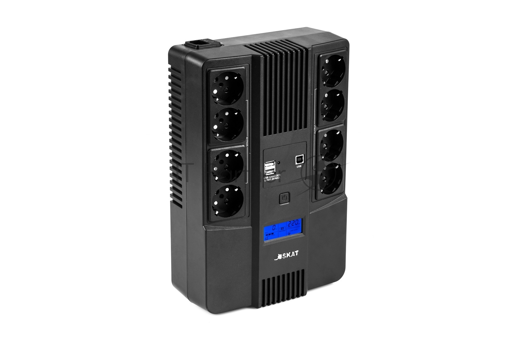 Источник бесперебойного питания Бастион SKAT-UPS 1000-AID-IN-1x9-8 600Вт 1000ВА черный