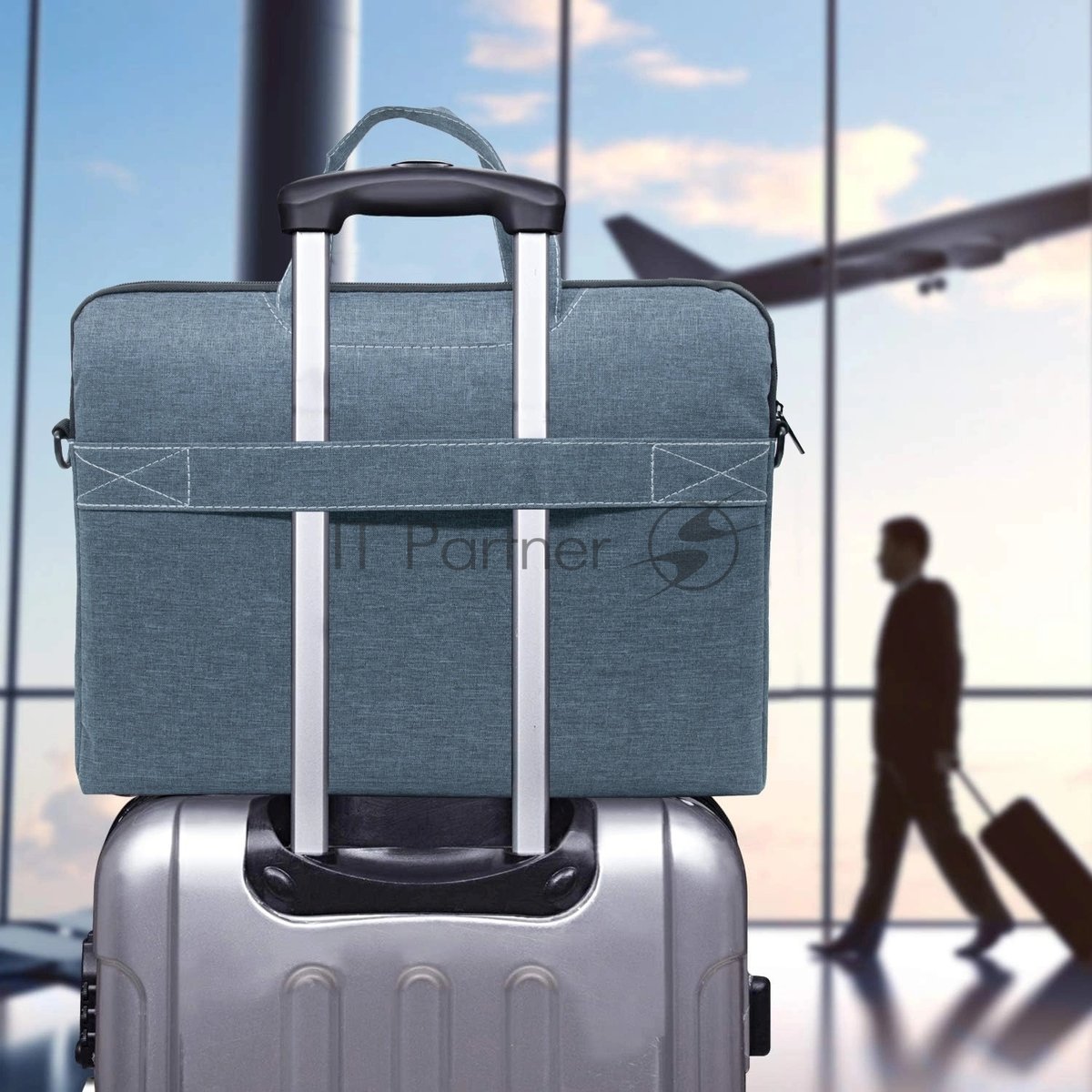 Сумка для ноутбука 15.6" Portcase KCB-165 Grey серый нейлон/полиэстер
