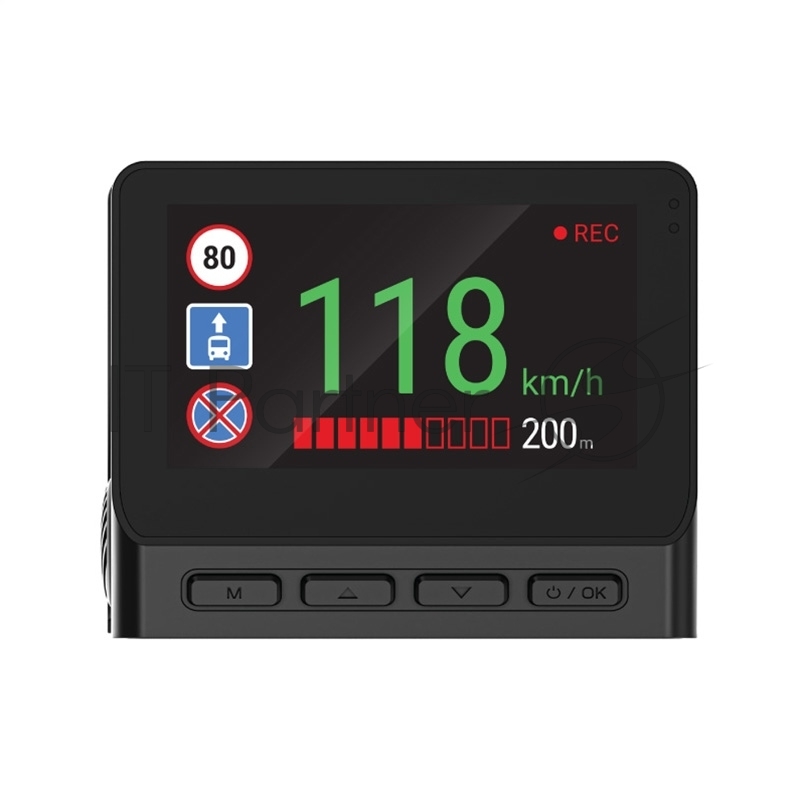 Видеорегистратор Navitel RS990 GPS, 3840x2160, 3", с камерой заднего вида, GPS, Wi-Fi, G-сенсор, датчик движения, GPS-информатор