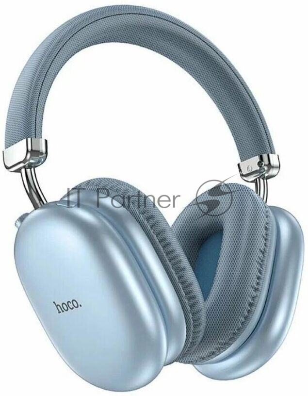 Беспроводные/проводные наушники Hoco W35 Max голубой, полноразмерные, Bluetooth + проводной