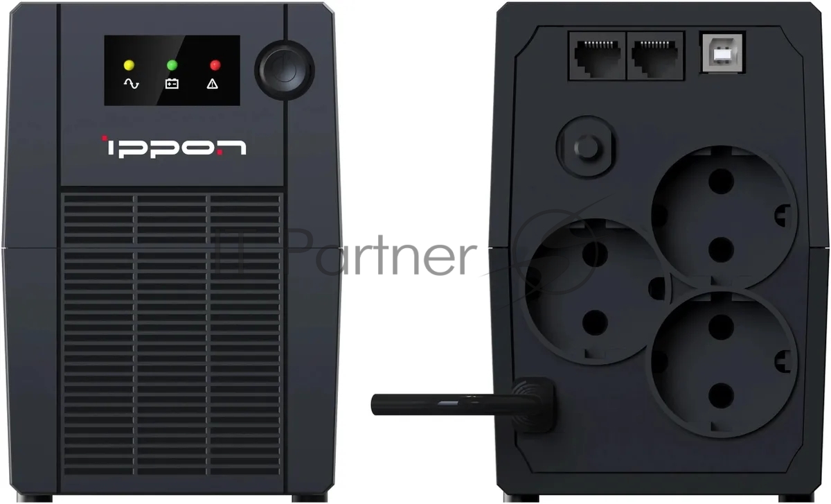 Источник бесперебойного питания Ippon Back Basic 850S New Euro / 850 ВА / 480 Вт / 3 x CEE 7 (евророзетка)