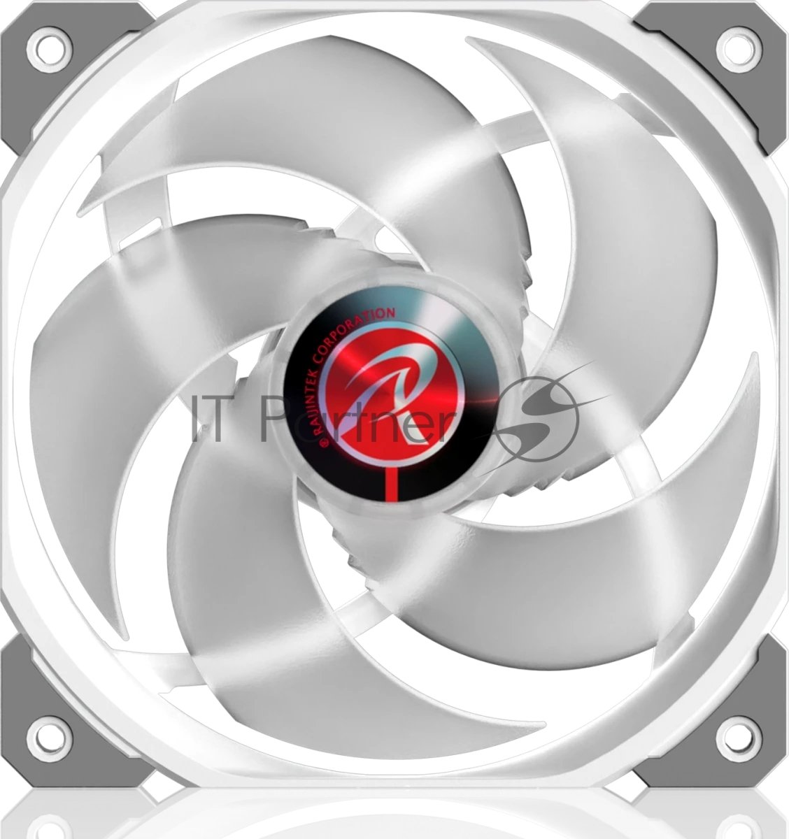 Вентилятор для корпуса Case Cooler Raijintek AGERAS 12 ARGb-1 (120x120x25мм, 4-pin PWM, 67.38CFM, 33dBA, 2200RPM, белый)
