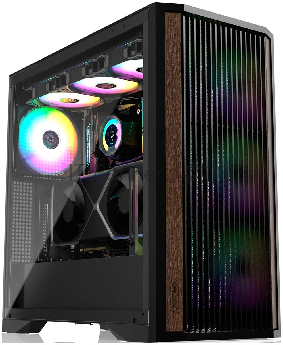 Компьютерный корпус без блока питания Case Raijintek AGOS MAX-MS4, Midi-Tower, TG, 4x140мм ARGB, 2xUSB 3.0 + 1xUSB Type-C, E-ATX, ATX, mATX, mITX черный