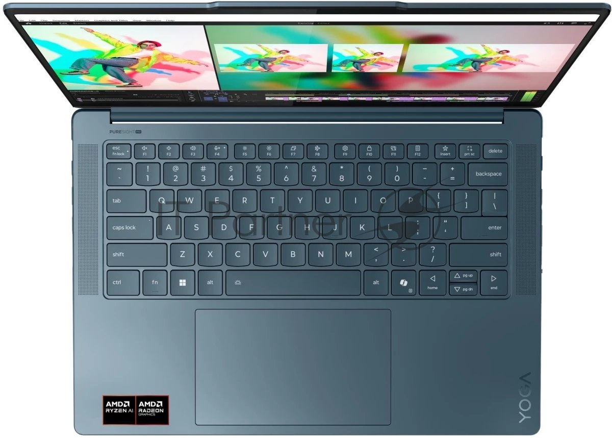 Ноутбук Lenovo Yoga Pro 7 14AKP10/14.5" OLED /AMD Ryzen AI 7 350 32Gb/1Tb SSD/AMD Radeon 860M/без ОС/бирюзовый/1.54kg