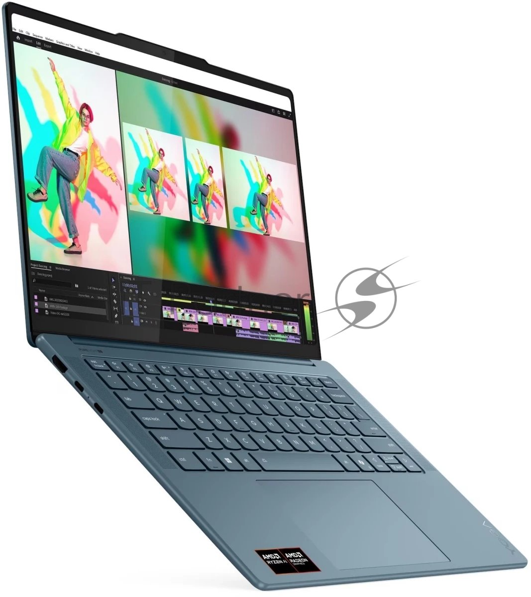 Ноутбук Lenovo Yoga Pro 7 14AKP10/14.5" OLED /AMD Ryzen AI 7 350 32Gb/1Tb SSD/AMD Radeon 860M/без ОС/бирюзовый/1.54kg