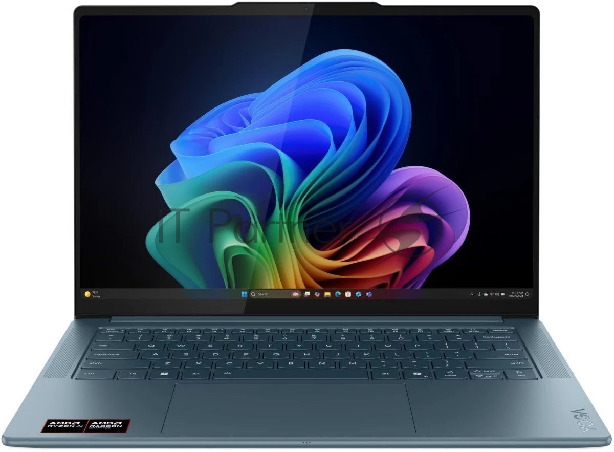 Ноутбук Lenovo Yoga Pro 7 14AKP10/14.5" OLED /AMD Ryzen AI 7 350 32Gb/1Tb SSD/AMD Radeon 860M/без ОС/бирюзовый/1.54kg