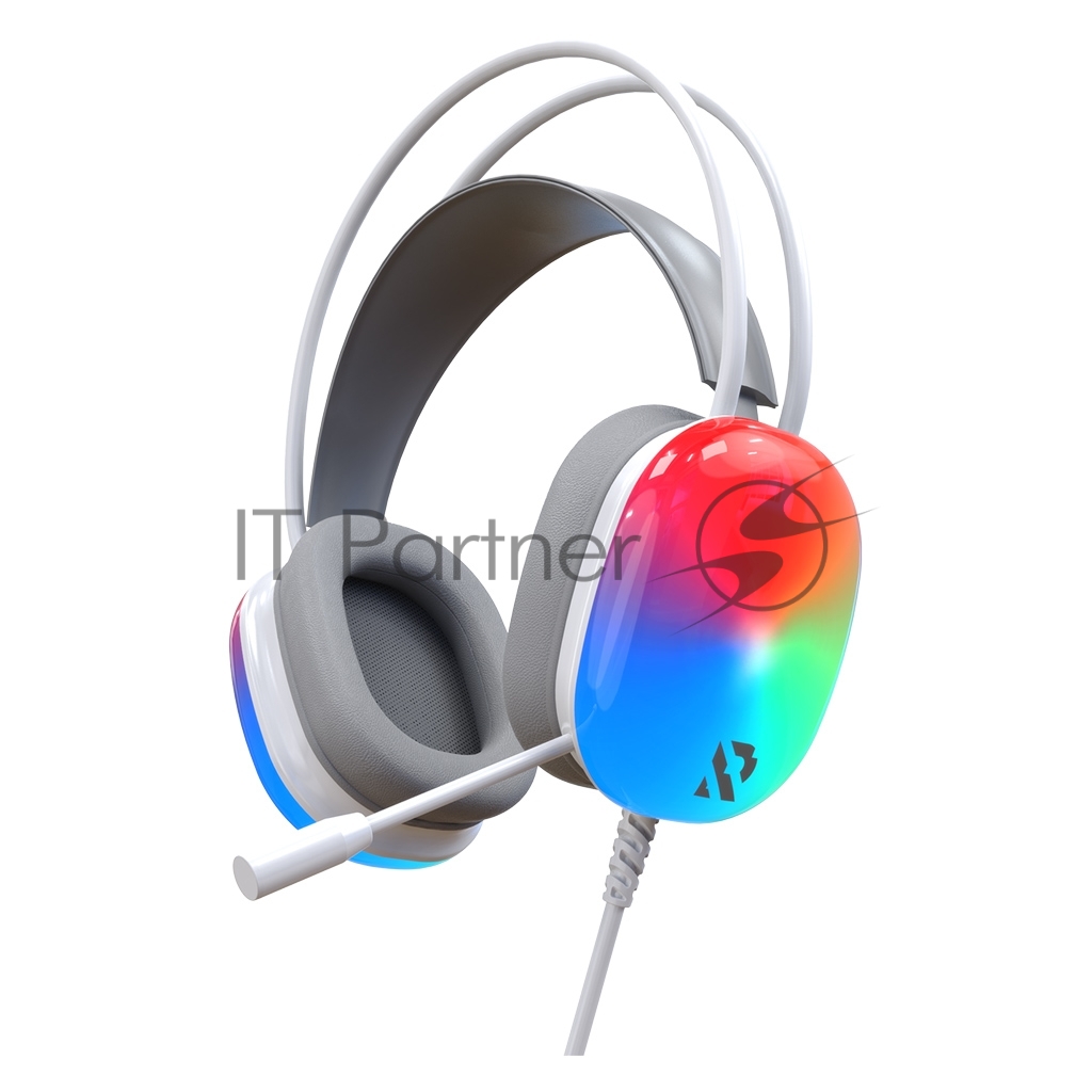 Гарнитура SmartBuy VAULT RGB белый, проводная, USB, подсветка