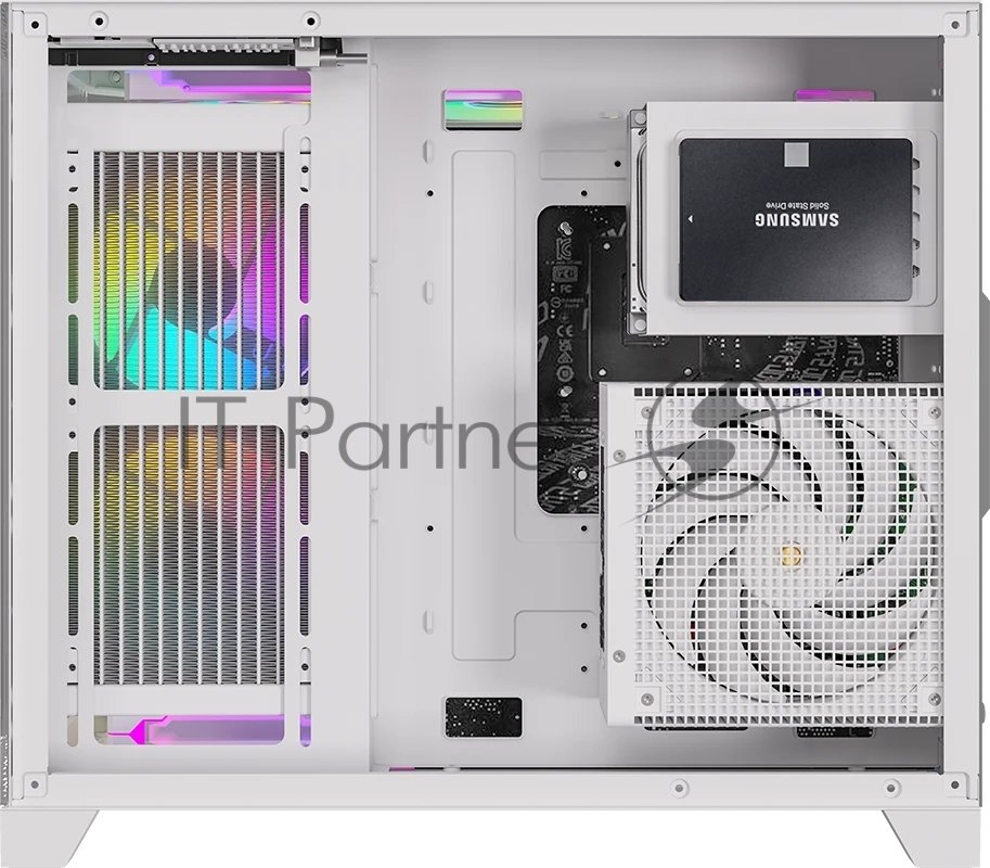 Компьютерный корпус AeroCool / Formula Crystal Z6M Floe белый без БП mATX 4x120мм 2xUSB 3.0 audio bott PSU