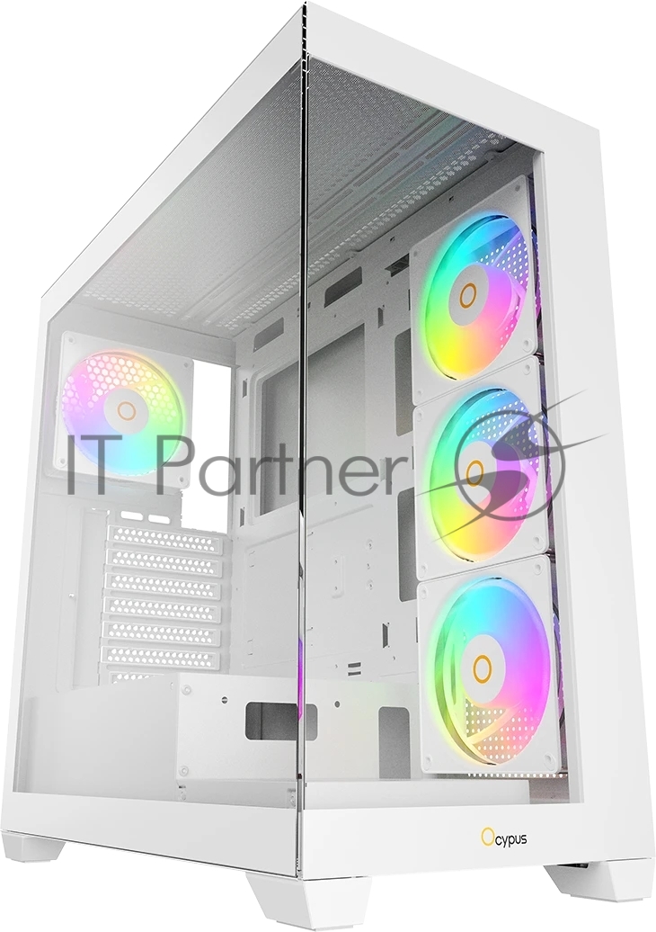 Компьютерный корпус Ocypus Gaммa C72 WH ARGB ATX/win/white/4 ARGB fans/no PSU/Tempered Glass