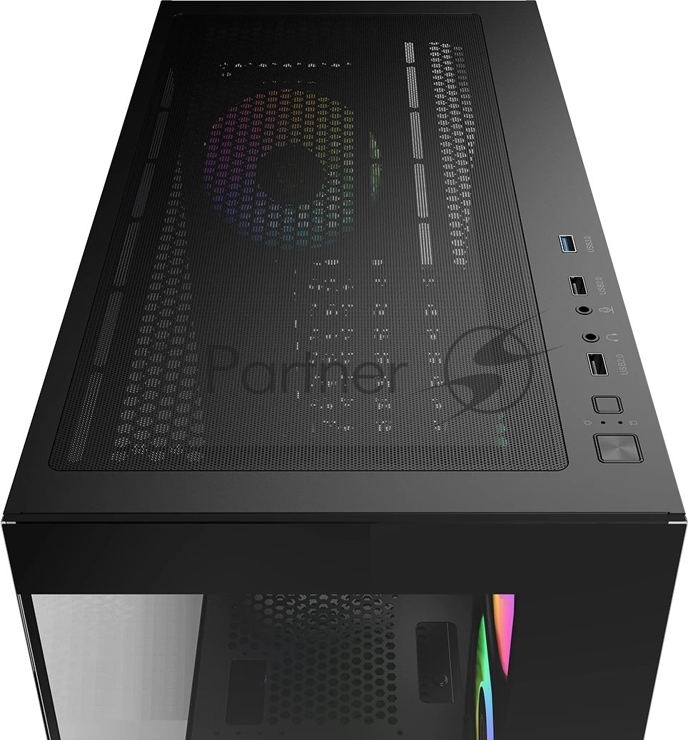 Компьютерный корпус Ocypus Gaммa C72 BK ARGB ATX/win/black/4 ARGB fans/no PSU/Tempered Glass