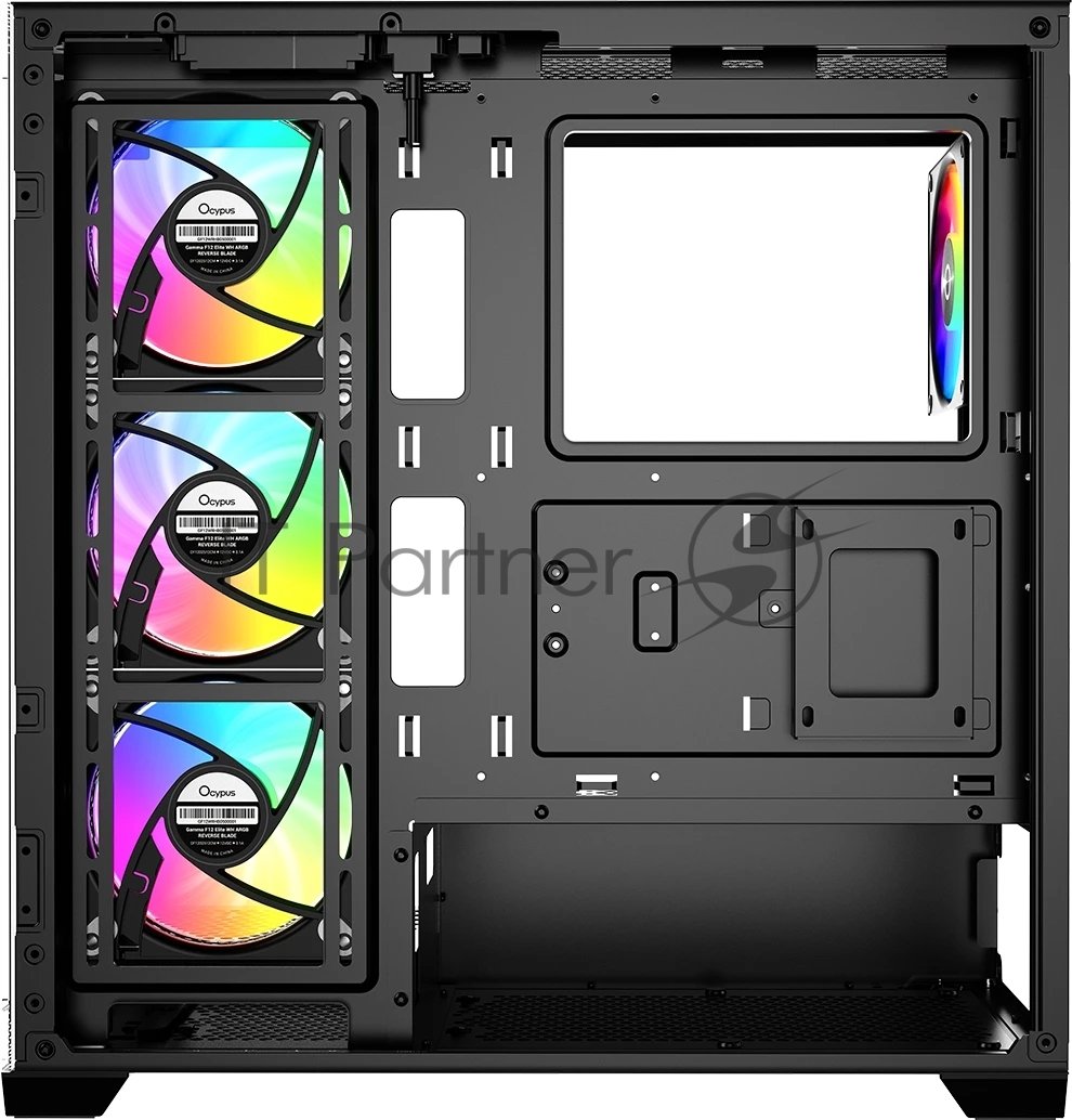 Компьютерный корпус Ocypus Gaммa C72 BK ARGB ATX/win/black/4 ARGB fans/no PSU/Tempered Glass