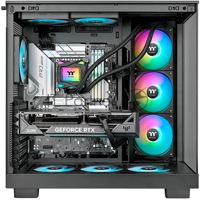 Система жидкостного охлаждения Thermaltake LA360 ARGB Soc-AM5/AM4/1200/1700/1851 черный 4-pin 38.35dB Al+Cu Ret (CL-W459-PL12SW-A)