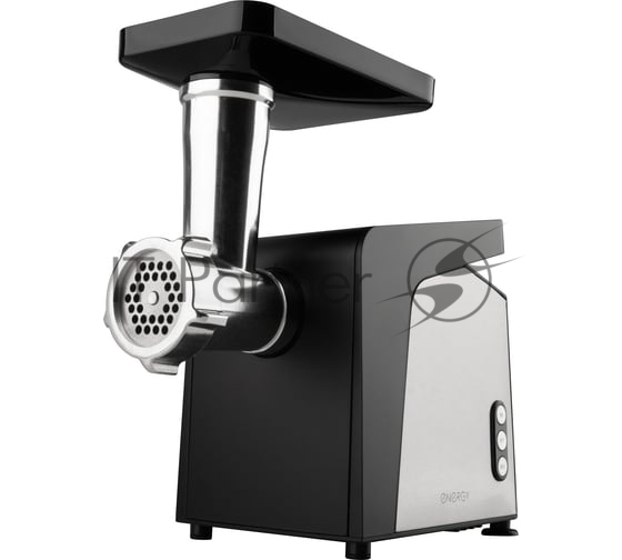 Мясорубка электрическая ENERGY EN-153 черный, 2400 Вт, 1.5 кг/мин, реверс, защита от перегрузки, насадки - 4