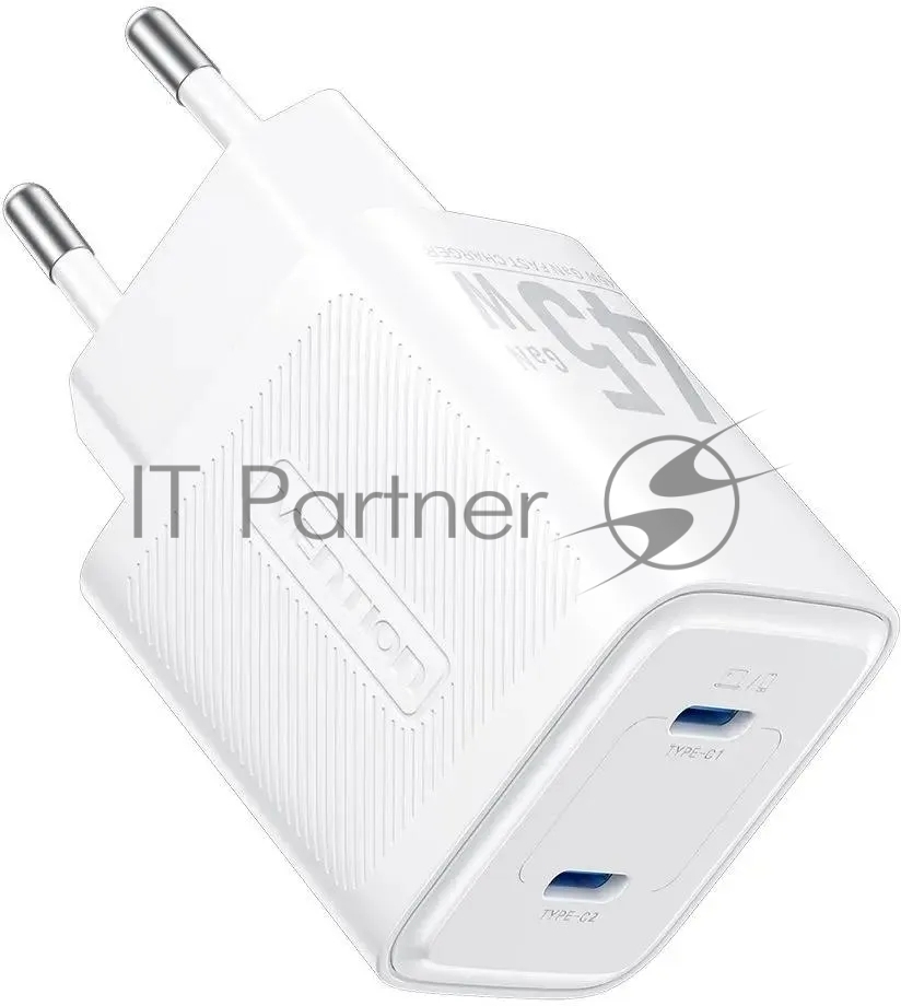 Сетевое зарядное устройство Vention на 2 порт USB С+C GaN 45W  Белый