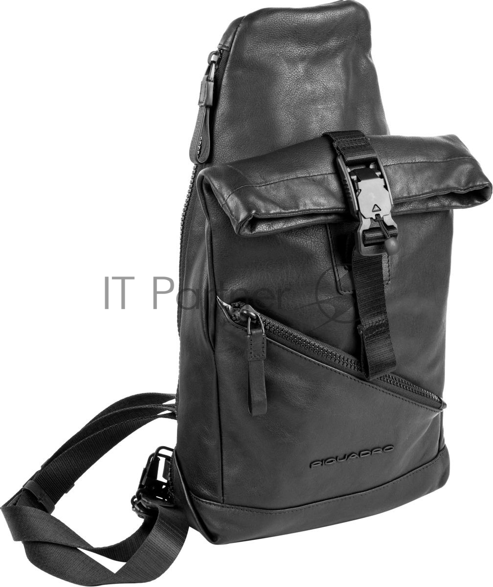 Рюкзак слинг Piquadro Harper CA6784AP/N черный кожа