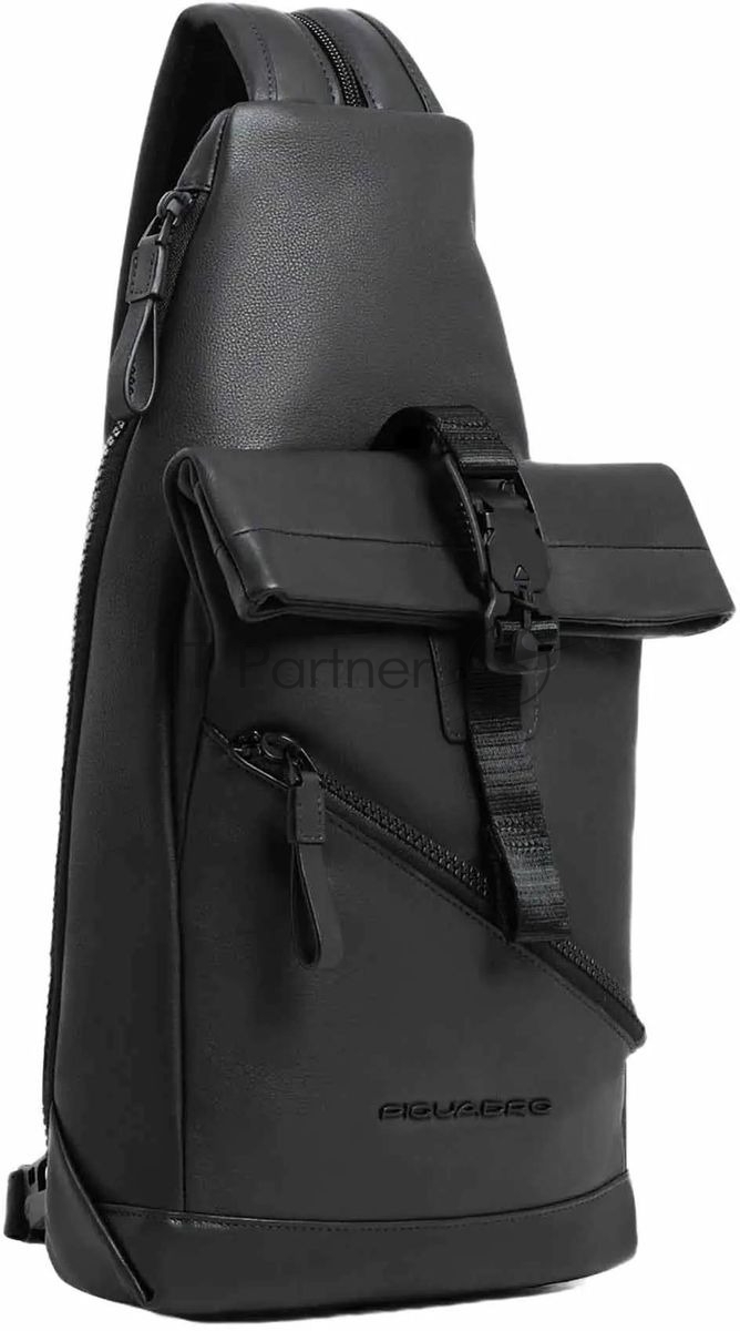 Рюкзак слинг Piquadro Harper CA6784AP/N черный кожа
