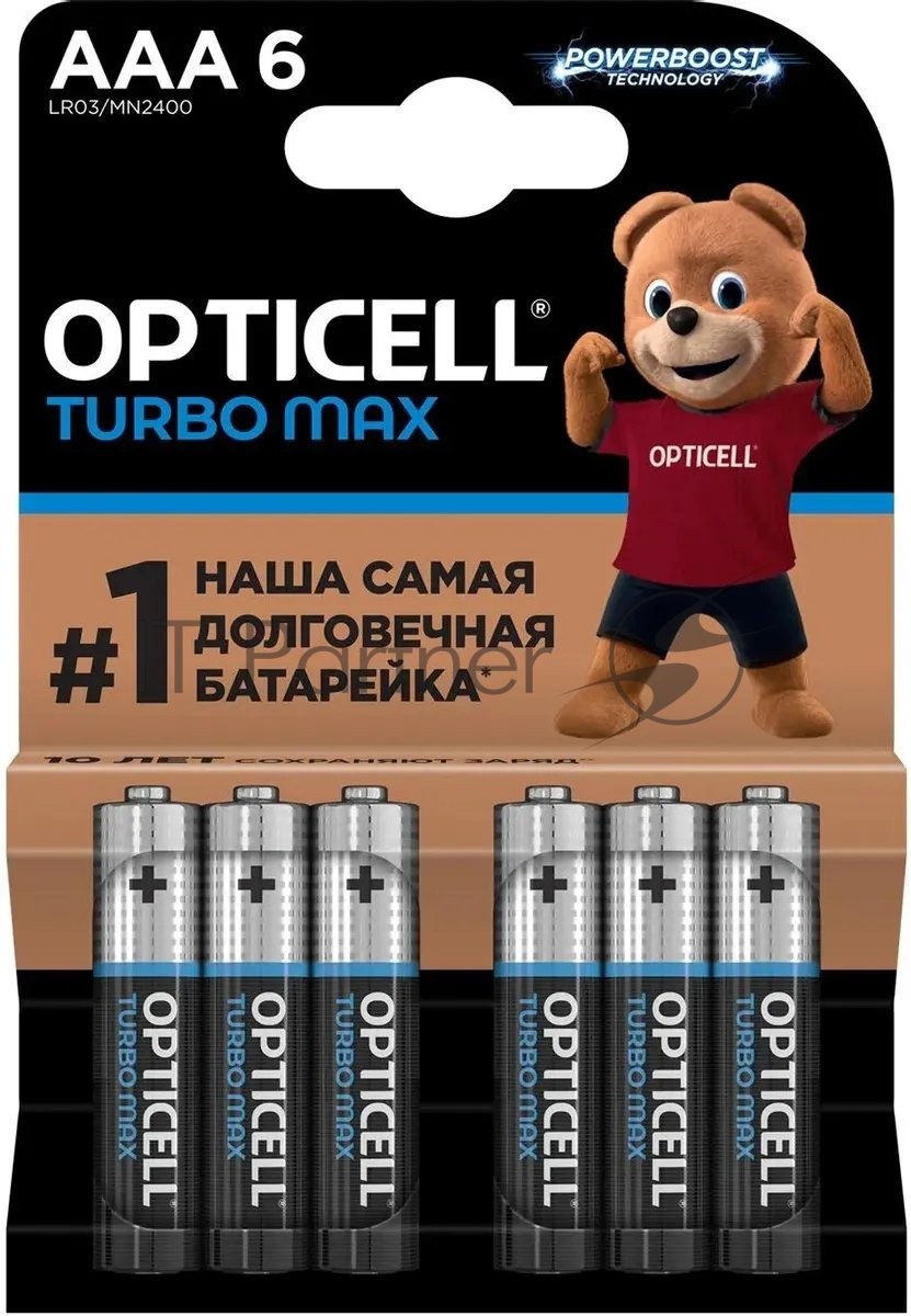 <094778> Элемент питания AAA, 1.5V, 6шт, Opticell Turbo MAX LR03 [6053006]
