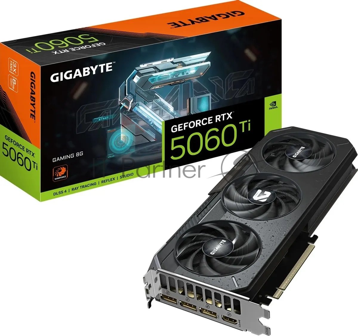 Видеокарта Gigabyte PCI-E 5.0 GV-N506TGAMING-8GD 1.0 NVIDIA GeForce RTX 5060TI 8Gb 128bit GDDR7 2572/28000 HDMIx1 DPx3 HDCP Ret