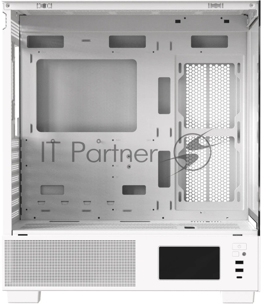 Компьютерный корпус AeroCool/Formula V Line Crystal E1 White, ATX, TYPE-C*1, USB3.0*2, Switch Display Panel