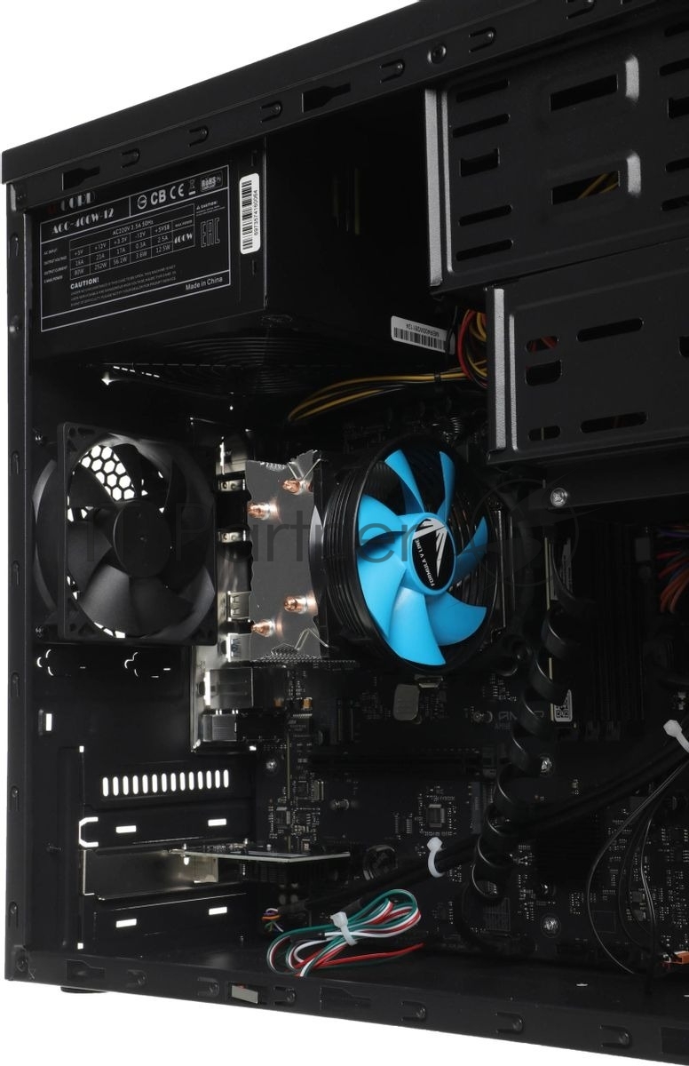 Компьютер Amur Нарвал B7I21 MT i3 12100 (3.3) 16Gb SSD 512Gb UHDG 730 FreeDOS 2.5xGbitEth 400W мышь клавиатура черный (RUS) (2147008)