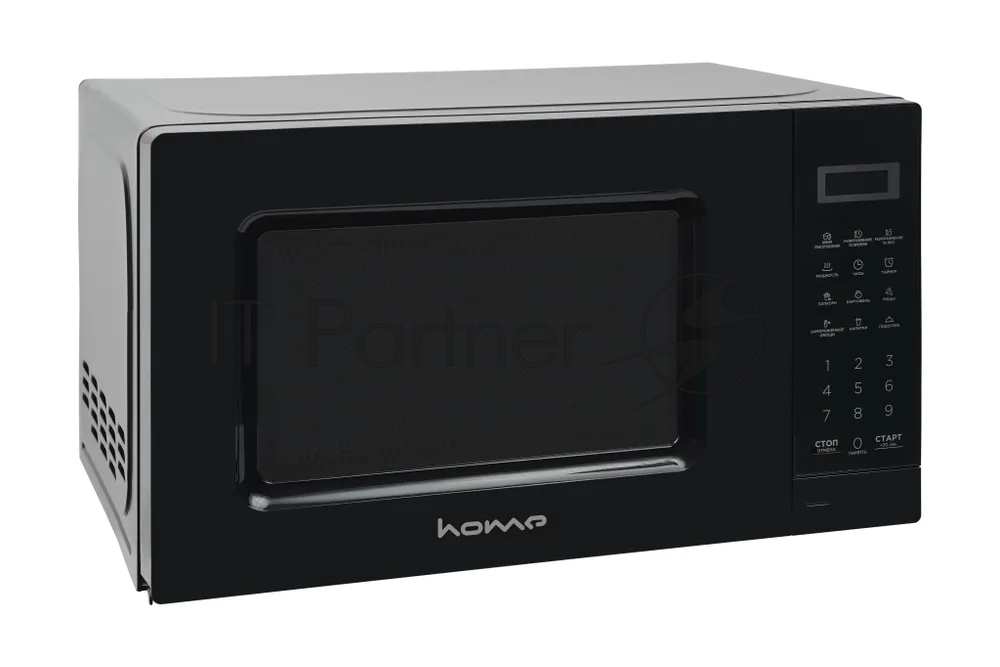 Микроволновая печь HOME HDM207BB черный, 20 л, 700 Вт, переключатели - кнопки, поворотный механизм