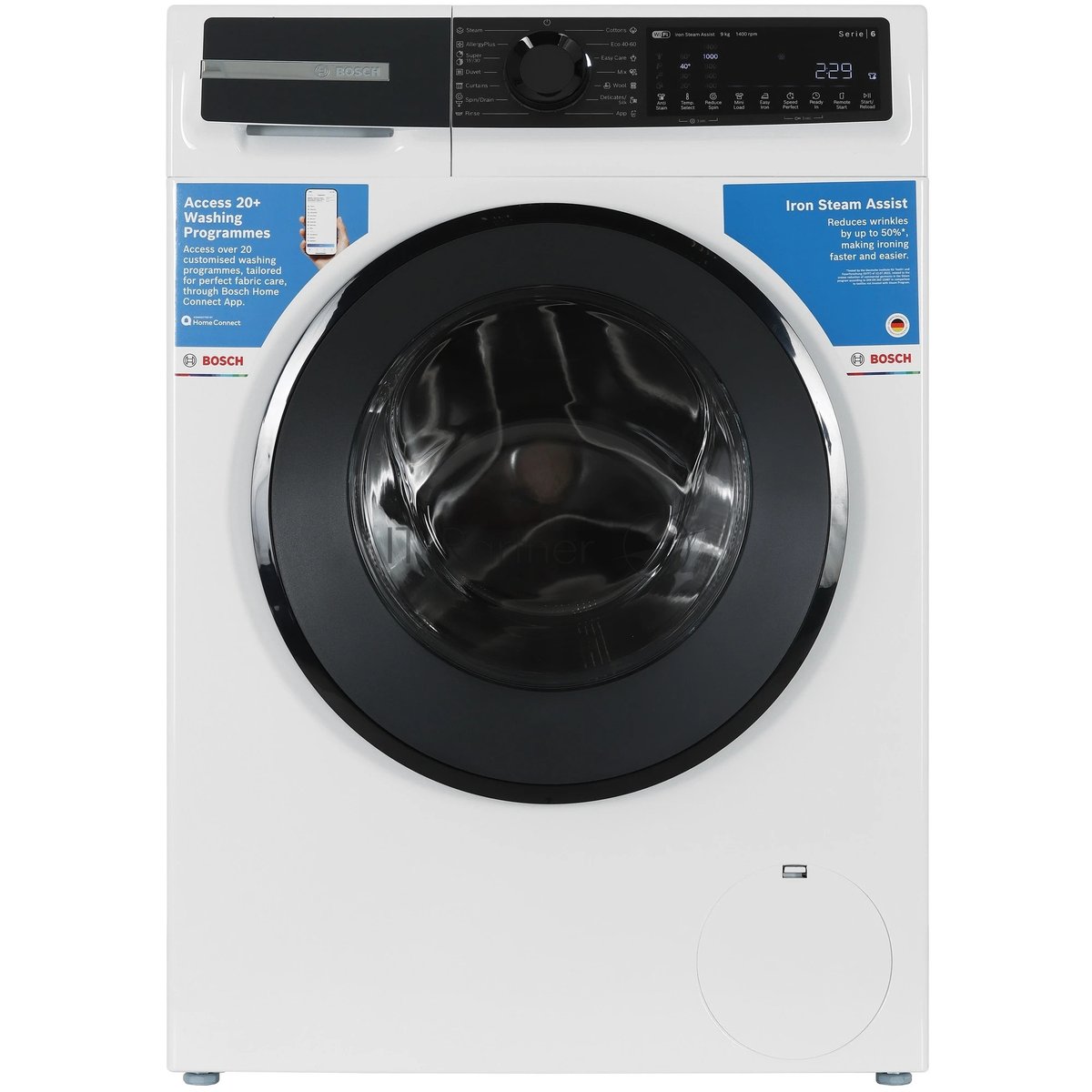 Стиральная машина Bosch WGK244Z0ME белый, загрузка фронтальная 9 кг, 1400 об/мин., класс: A+++