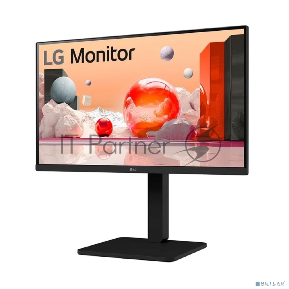 Монитор 23.8" LG 24BA450-B IPS 1920x1080, 100 Гц, 5 мс, 16:9, 250 кд/м², HDMI 1.4, DP 1.2, VGA, 3.5 Jack, динамики (2x2 Вт), черный