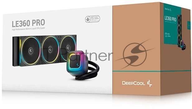 R-LE360PRO-BKAMMC-G-1 - Кулер с водяным охлаждением, Deepcool, LE360 PRO R-LE360PRO-BKAMMC-G-1, Intel 1851/1700/1200/115х и AMD AM5/AM4/, TDP 300W, 3*120мм FL12 SE ARGB, 400-2400 RPM±10%, 66.23CFM, 37.7 dB(A), Черный